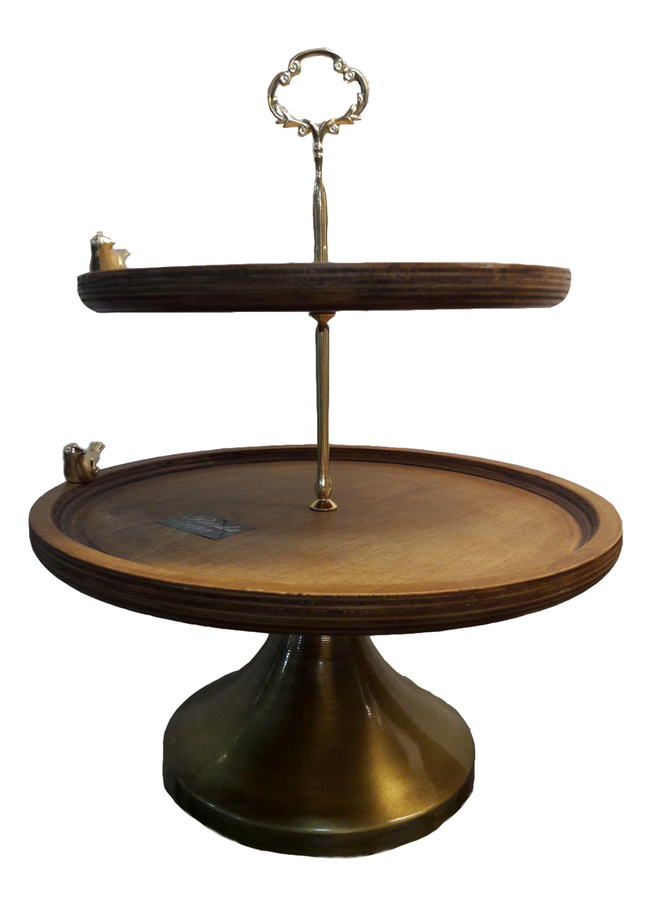 شیرینی خوری مربع پایه دار