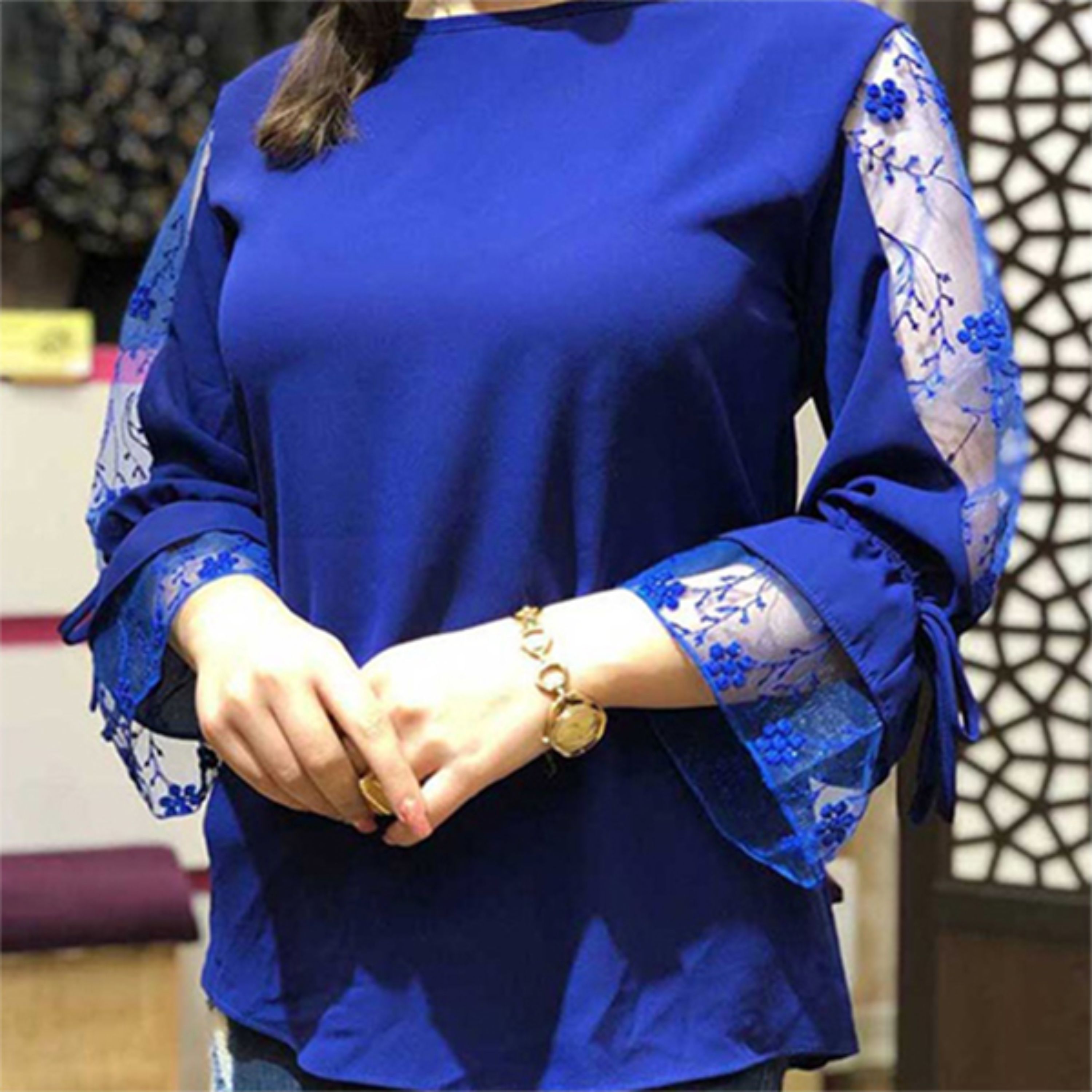 شومیز کرپ حریر تور کد 179