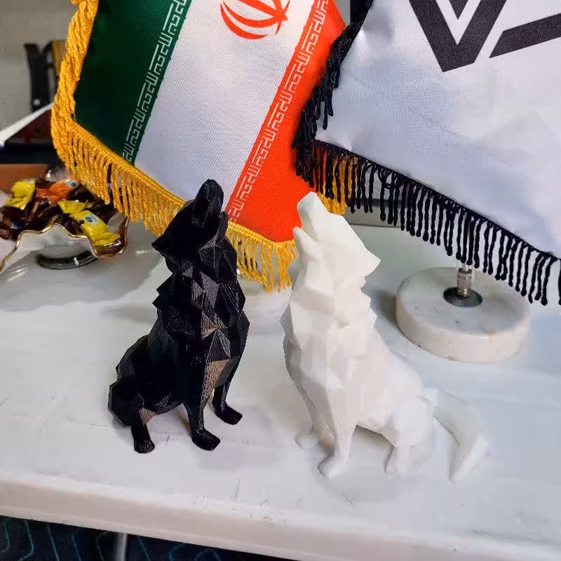 مجسمه و فیگور گرگ مدل st3d رنگبندی متنوع 