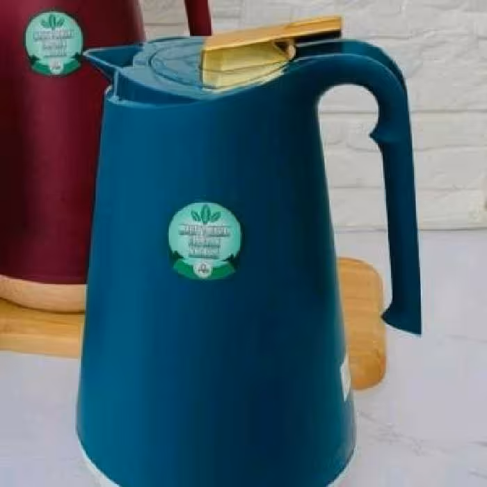 فلاسک چای شیشه قرمز