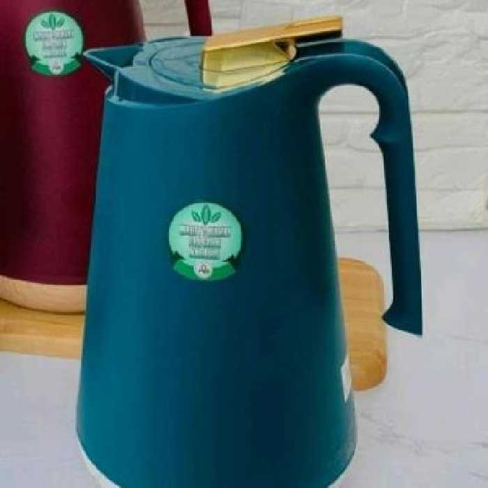 فلاسک چای شیشه قرمز