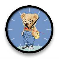 ساعت دیواری راویتا مدل تدی کد 3429  در رنگ های مشکی و سفید 