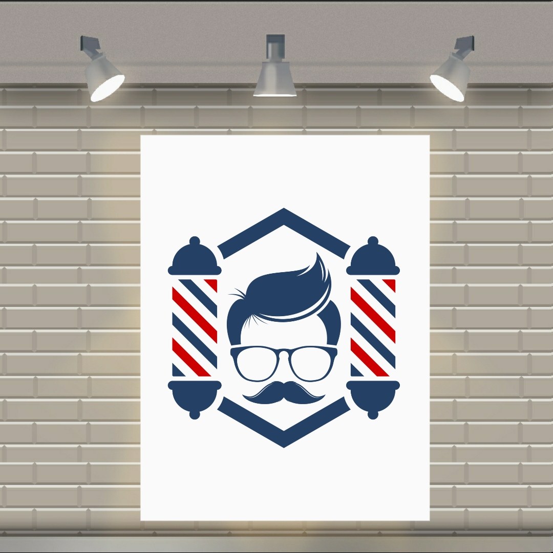 تابلو بوم  طرح آرایشگاه مردانه مدل 189