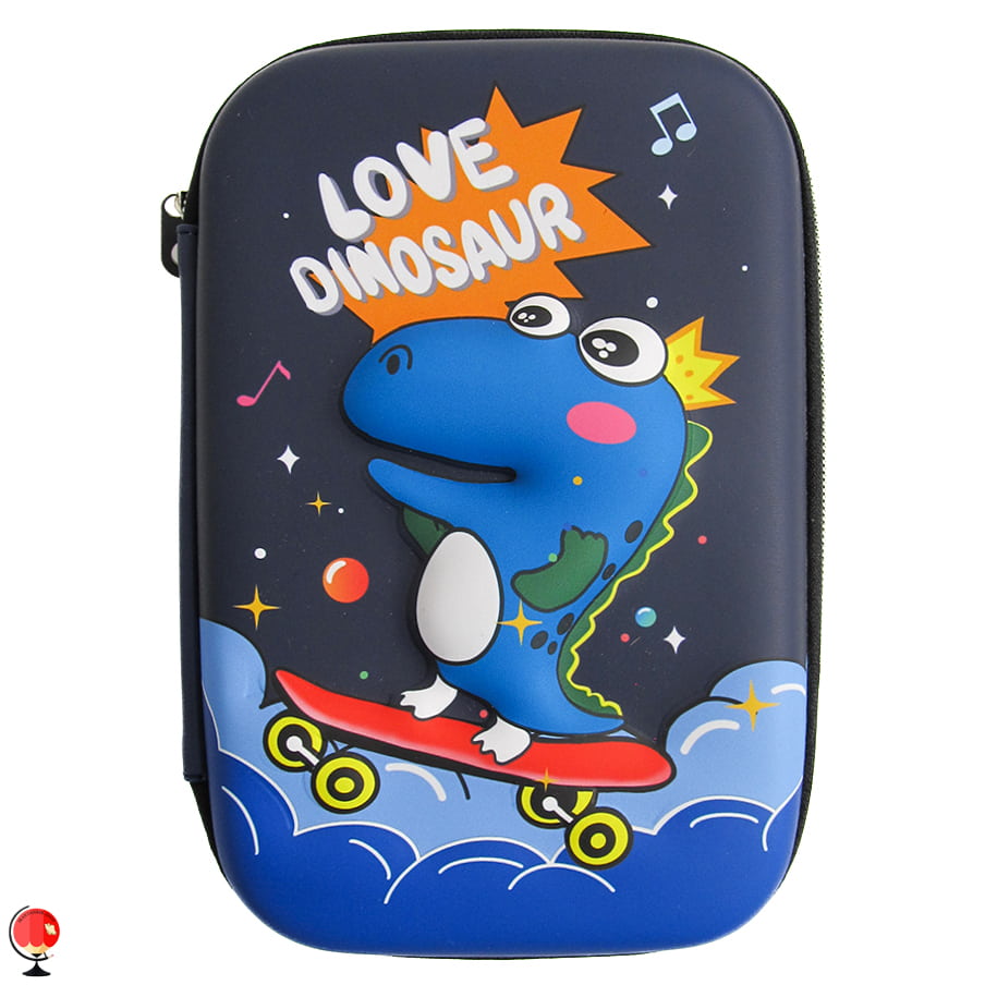 جامدادی پسرانه کتابی بزرگ طرح دایناسور رنگ مشکی