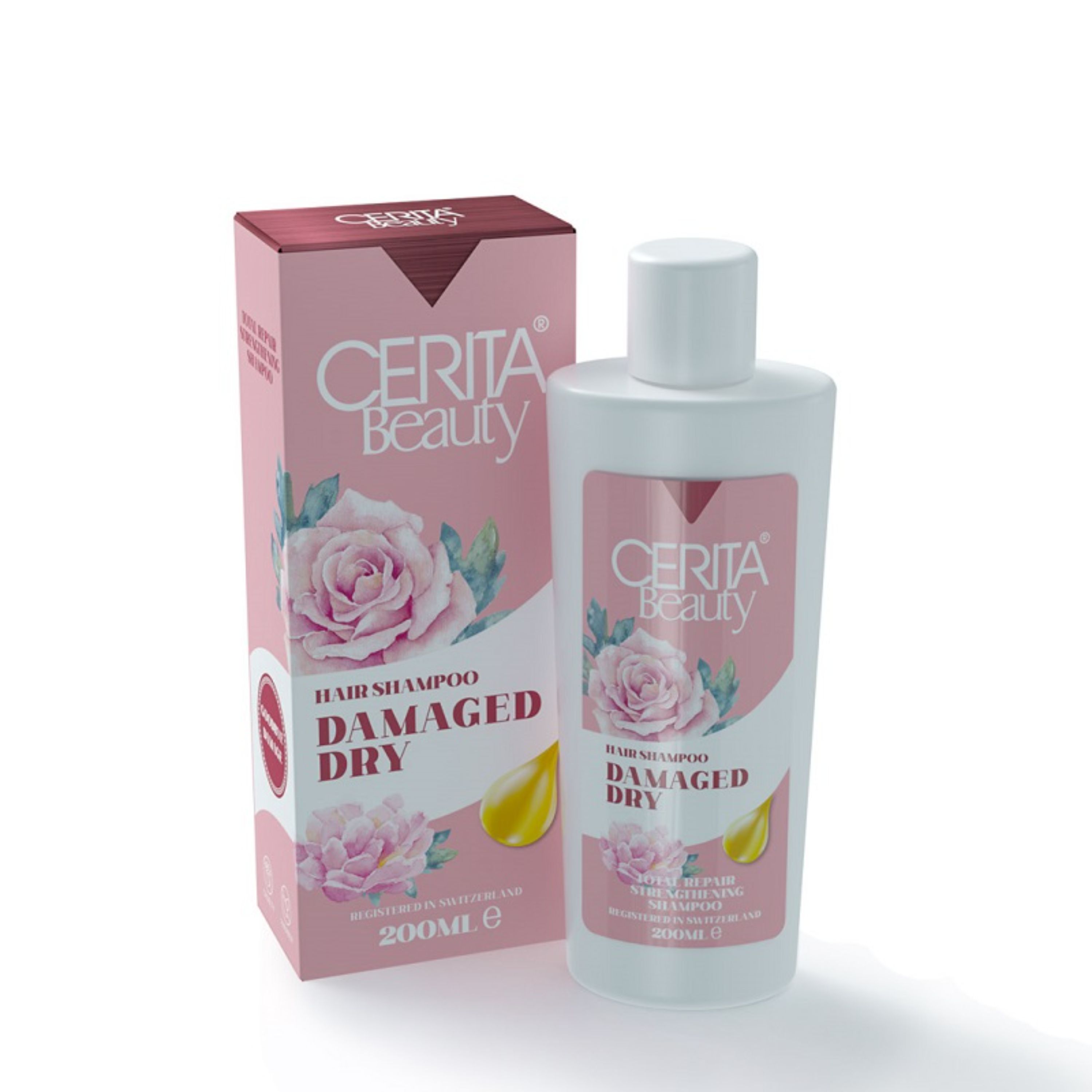 شامپو دمیج مناسب موهای خشک و آسیب دیده سریتا Cerita حجم 200mL