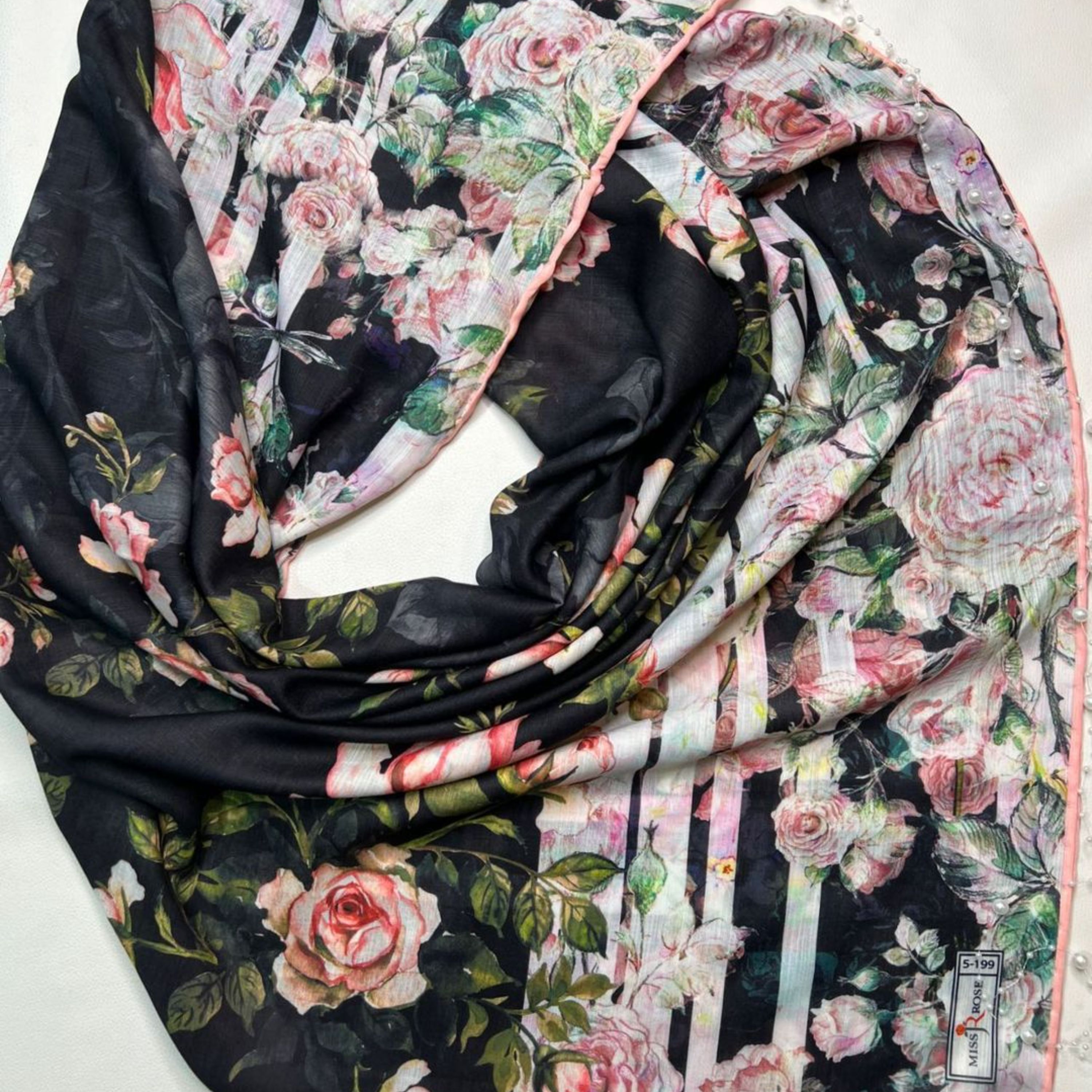 روسری  حریر کرپ