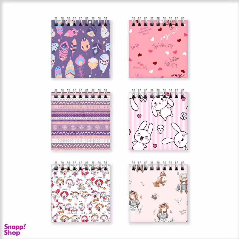 دفترچه یادداشت بامبیلیپ طرح دخترانه کد 3544942 مجموعه 6 عددی