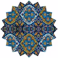 رومیزی مخمل طرح سنتی سایز 90 در 95 مدل T6-16 شرکت رنس