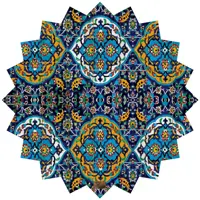 رومیزی مخمل طرح سنتی سایز 90 در 95 مدل T6-16 شرکت رنس