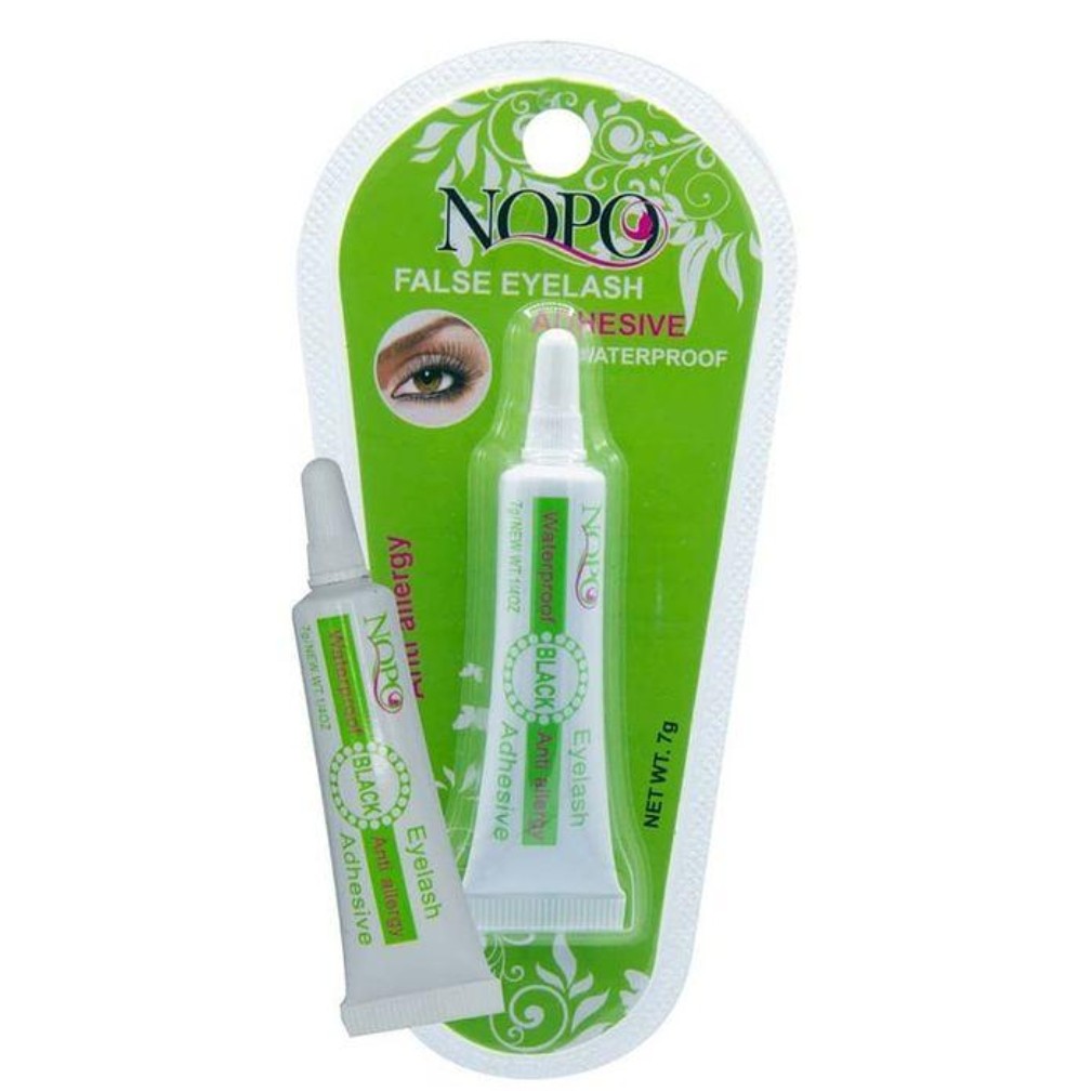 چسب مژه  اصلی 7 گرمی تیوپی مواد مشکی ماندگاری بالا nopo ساخت کره اورجینال انواع مژه ریسه ای کایلی کینگ موژه هیدن موجوده