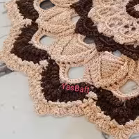 رومیزی فرشینه مکرومه دستبافت ماندالا کایا