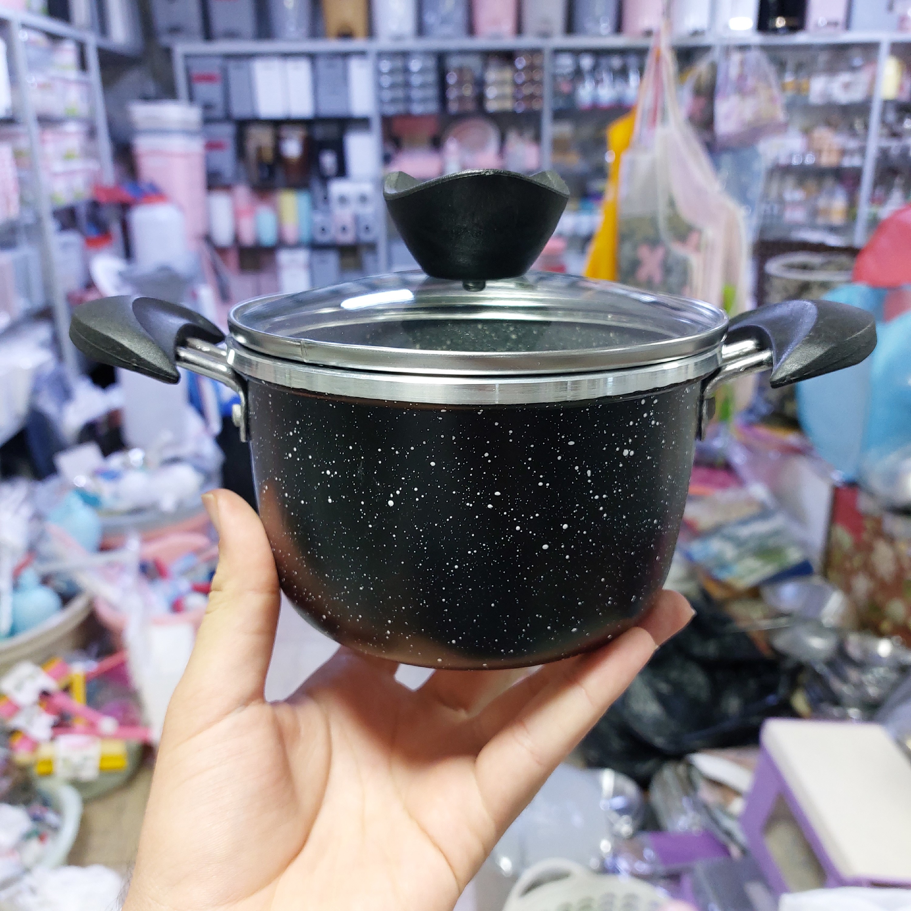 قابلمه سایز 16 درب دار طرح گرانیت مناسب استفاده یک نفر برای محل کار و
