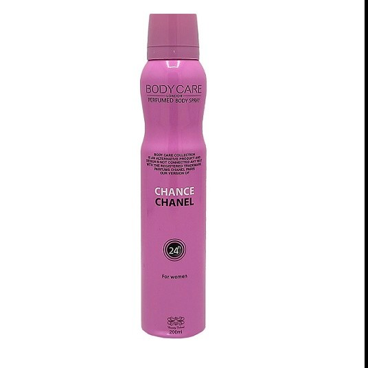 اسپری خوشبو کننده بدن زنانه بادی کر مدل چنس چنل chance حجم 200 میل
