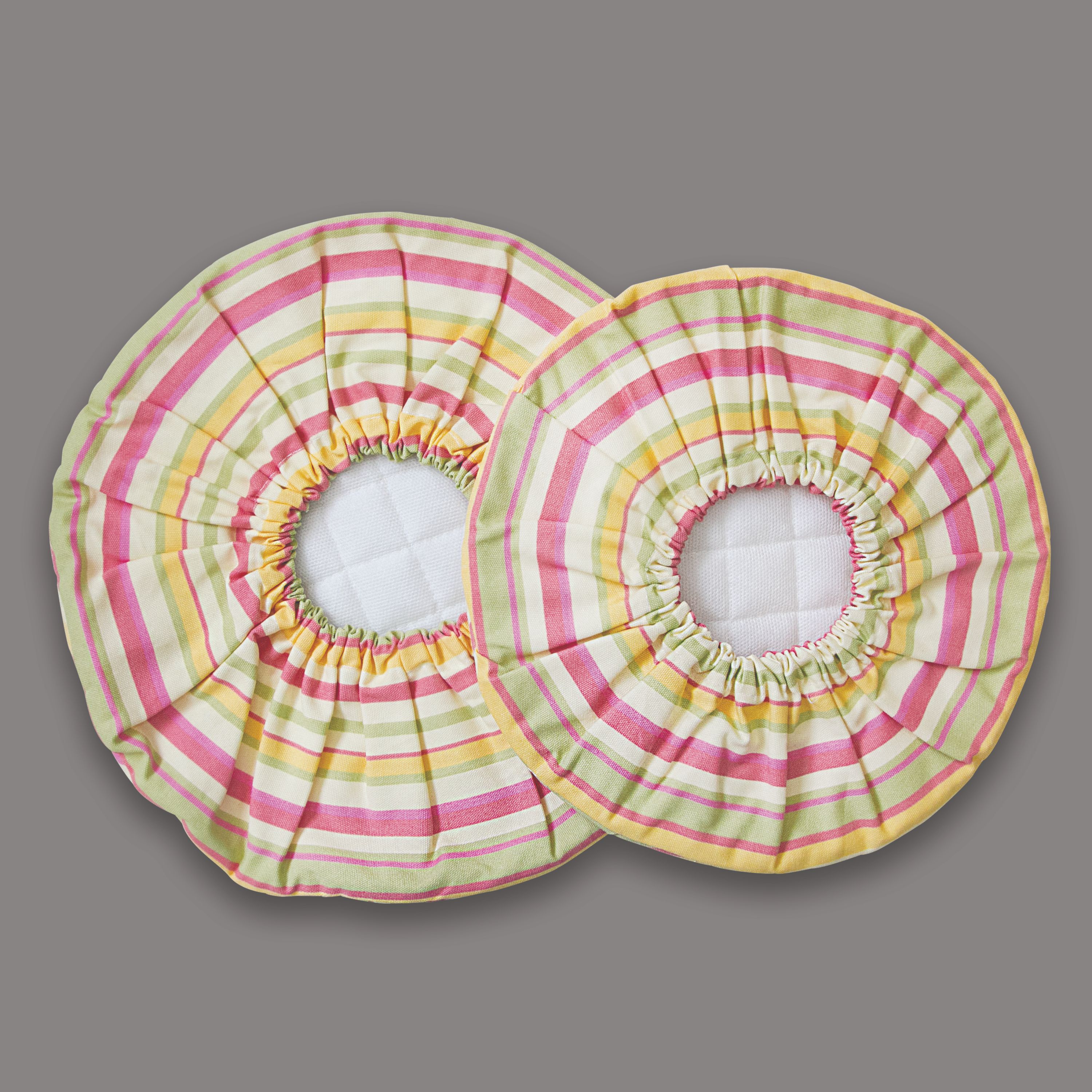 دمکن  سه تایی کتان طرح اسپیرید صورتی