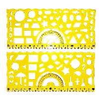 خرید ست خط کش ژله ای شابلون دار مجموعه 2 عددی