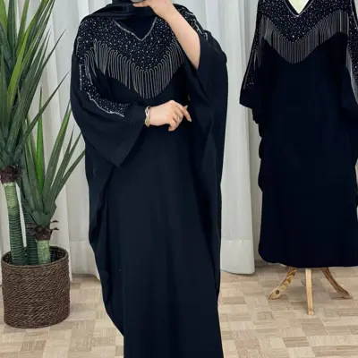عبا بلند زنانه الیزه مانتو بلند مجلسی عبا مجلسی  مانتوبلند مانتو عبایی مجلسی مانتو عبایی زنانه  عبا زنانه پوشاک اکبری