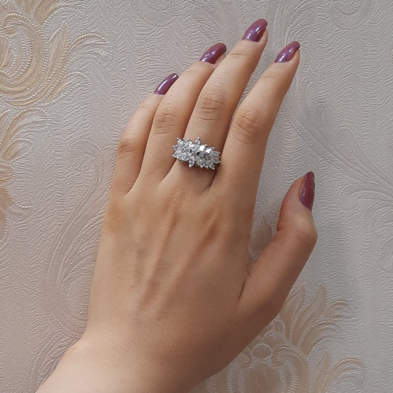 انگشتر نقره زنانه جواهری کد 20455