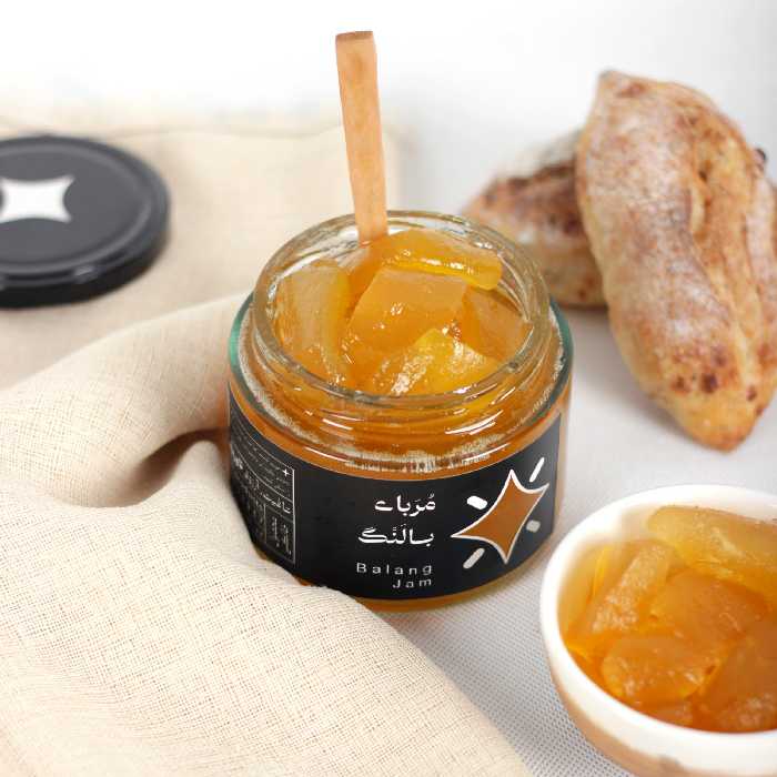 مربای بالنگ زعفرانی خانگی ، تازه و خوش طعم ، در بسته بندی  حدود 850 گرمی -بدون مواد نگهدارنده 