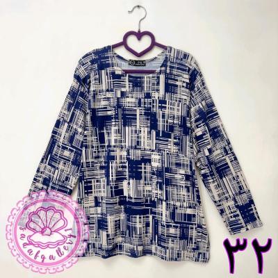 بلوز نخی پنبه‌ای آستین بلند 32 قواره بزرگ زنانه فروشگاه صدف گالری