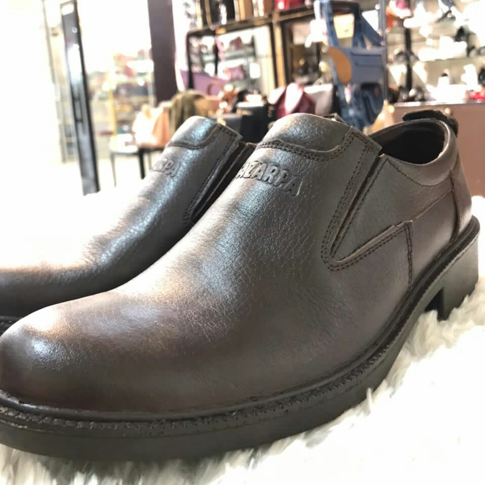 کفش مردانه قهوه ای سوخته بدون بند با ارسال رایگان