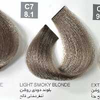 رنگ بلوند دودی روشن C7     81،رنگ مو کاترومر بدون آمونیاک  و یک عدد اکسیدان 150 میلی لیتر | amazonchi