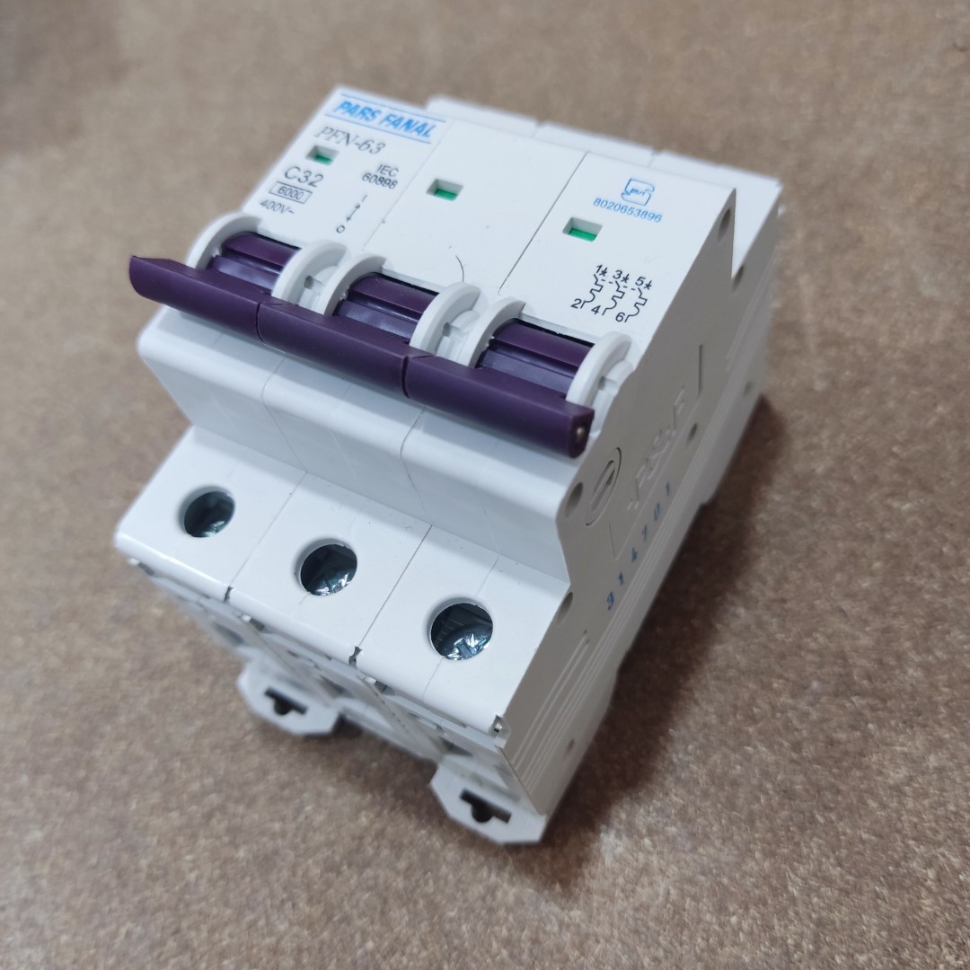 فیوز سه فاز مینیاتوری 32 آمپر پارس فانال 