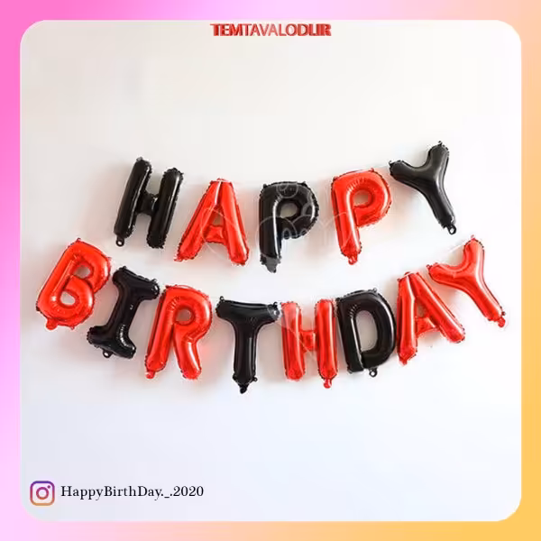 بادکنک فویلی هپی دو رنگ