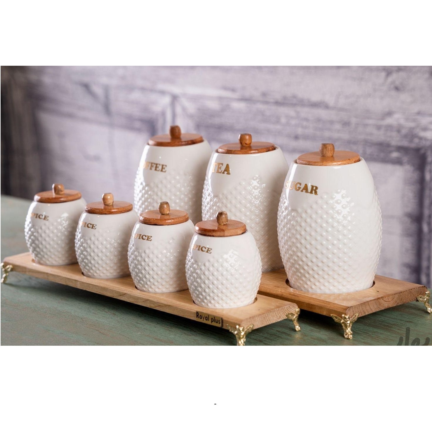 پاسماوری درب چوب  8 پارچه مدل ستاره  استند چوب