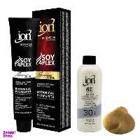 رنگ مو آیون (Ion) شماره 90 حجم 120 میلی‌لیتر رنگ بلوند قهوه ای روشن + اکسیدان نه درصدی حجم 180 میلی‌لیتر