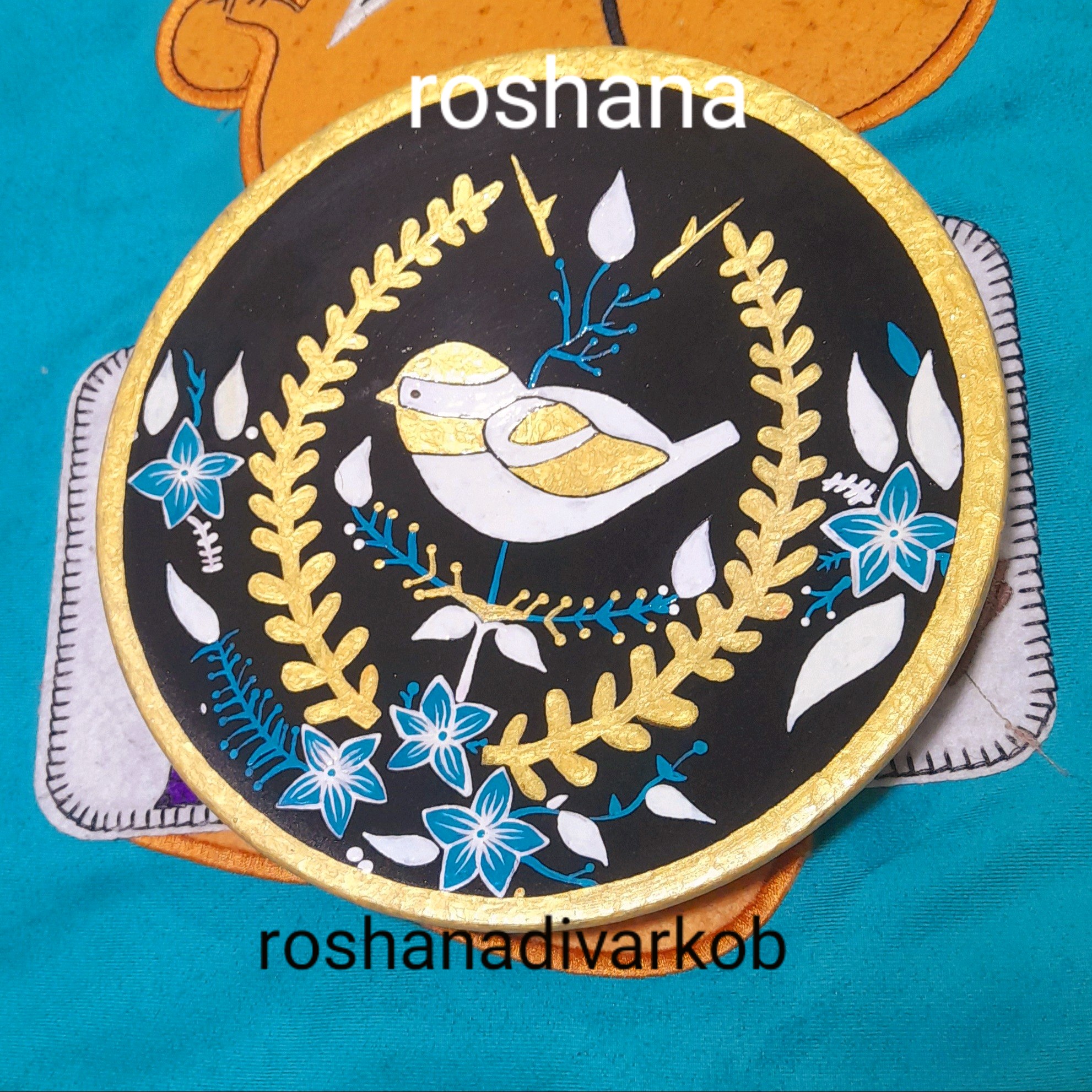 دیوارکوب مدرن و نقاشی شده هنر دست وکارشده با ورق طلا کد 65