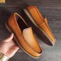 کفش کالج با رویه و آستر تمام چرم با زیره Rubber برند دامون