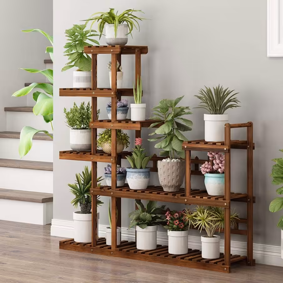 استند چوبی گل و کاکتوس سایز متوسط کد 603