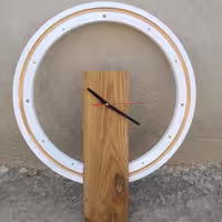 ساعت فانتزی بسیار زیبا ترکیب چوب جنگلی و ام دی اف موتور آرام گرد