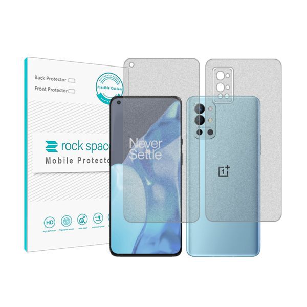 گلس صفحه نمایش و پشت گوشی وان پلاس 9R مدل نانو هیدروژل مات برند راک اسپیس کدss