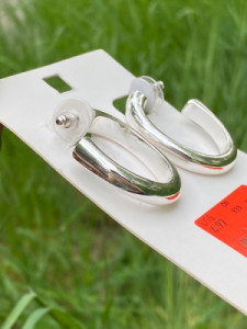 گوشواره میخی نقره ای
