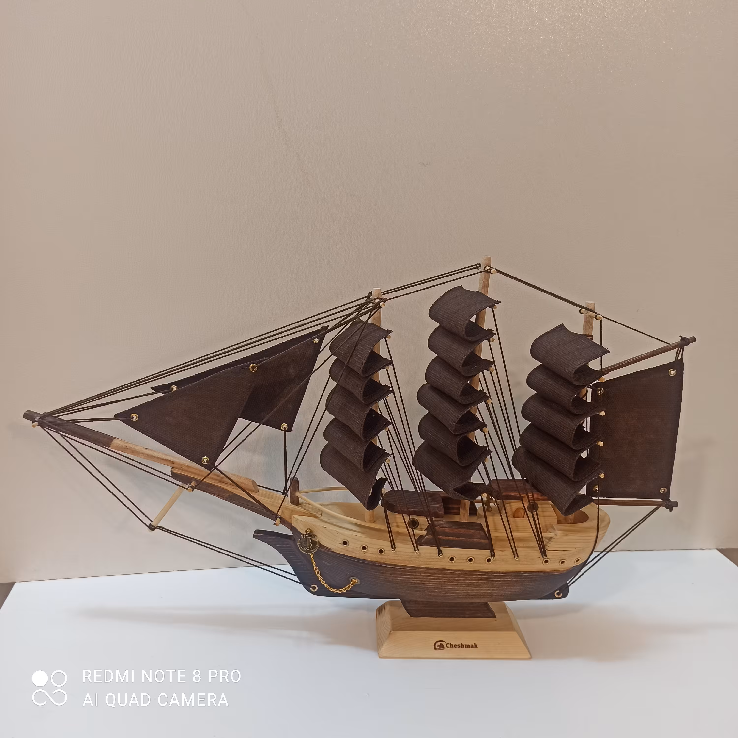 ماکت کشتی کشتی چوبی دکوری وتزیینی  مجسمه وتندیس کد2