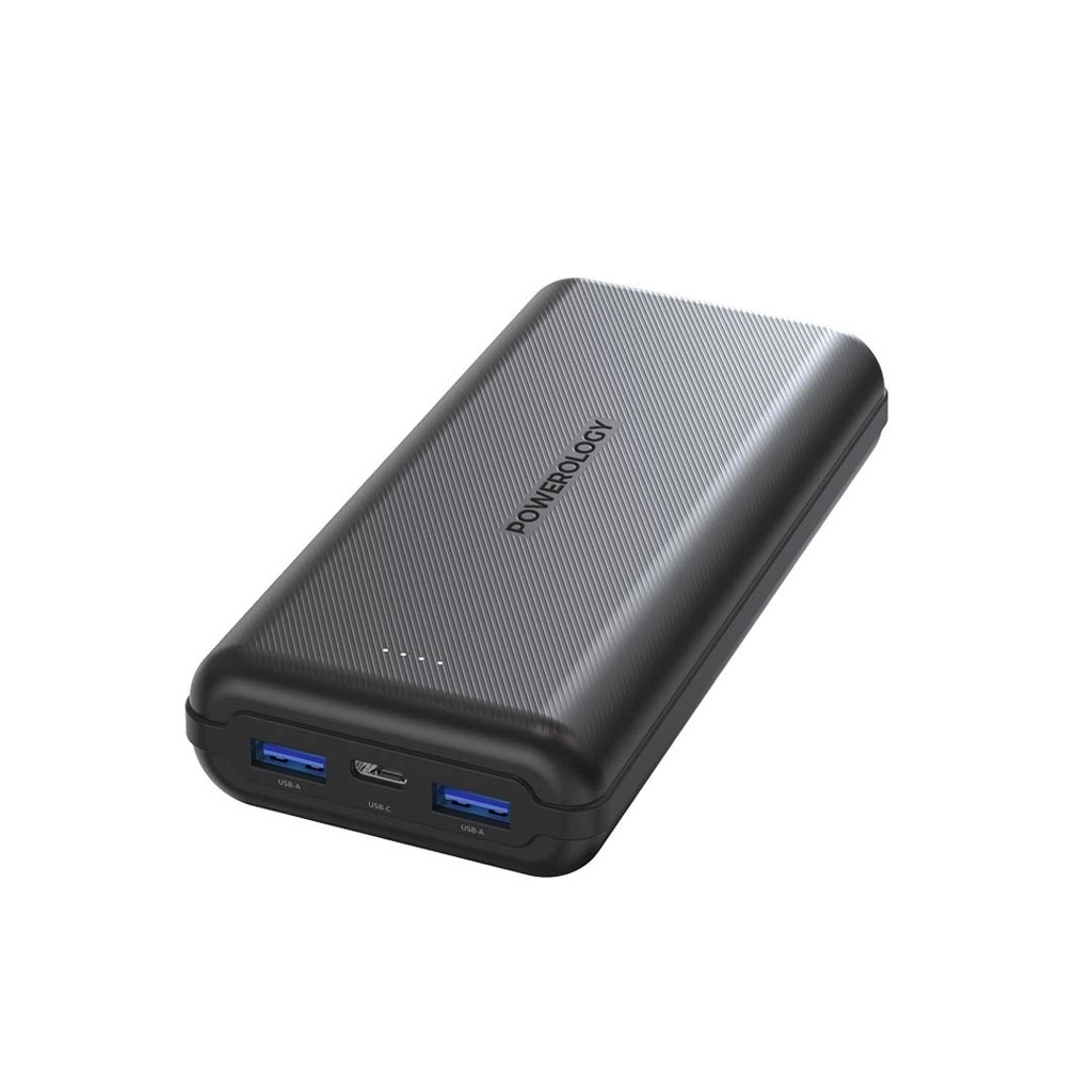 پاوربانک پاورولوژی مدل Powerology 20000mAh Power Bank with USB-C PD20w and 2xUSB-A QC 18W Port PPBCHA28