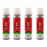 اسپری رنگ سفید براق واکو مدل 300ML حجم 1.200 لیتر بسته 4 عددی