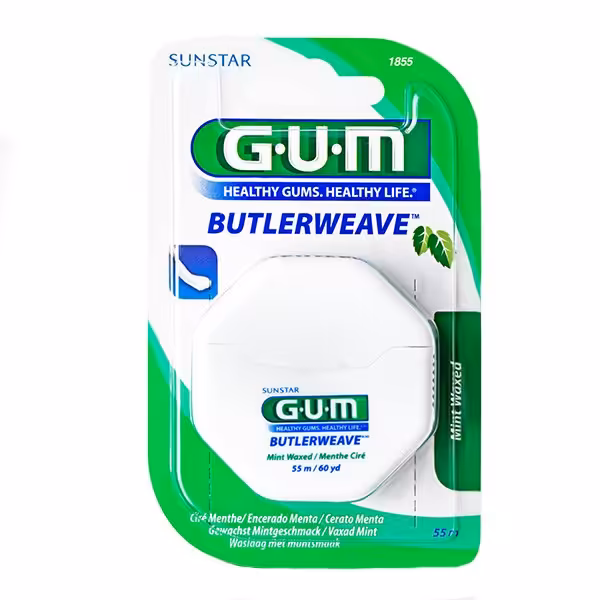 نخ دندان جی یو ام مدل Butler Weave سری طعم نعناع