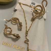 ست انگشتر گوشواره گردنبند مار 