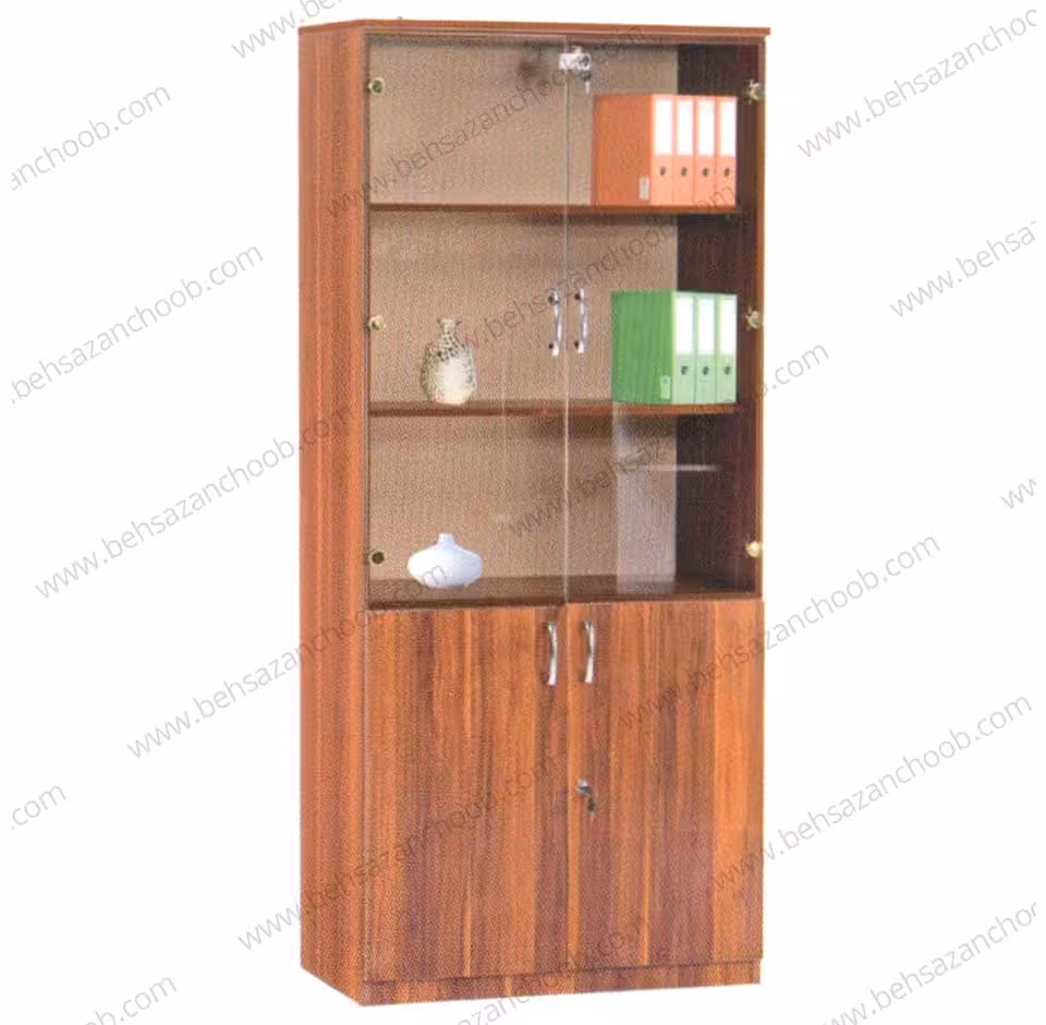 کتابخانه دو درب شیشه KB 650