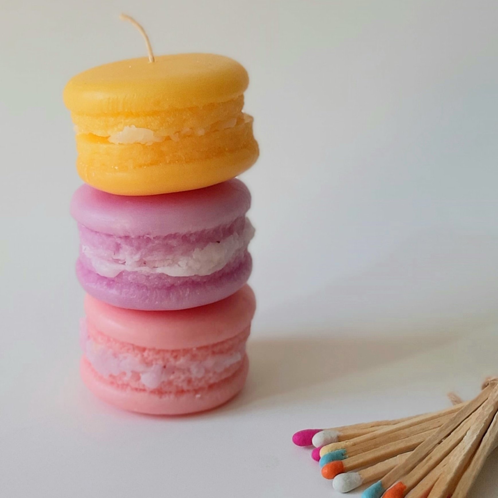 شمع ماکارون(پک 3تایی)