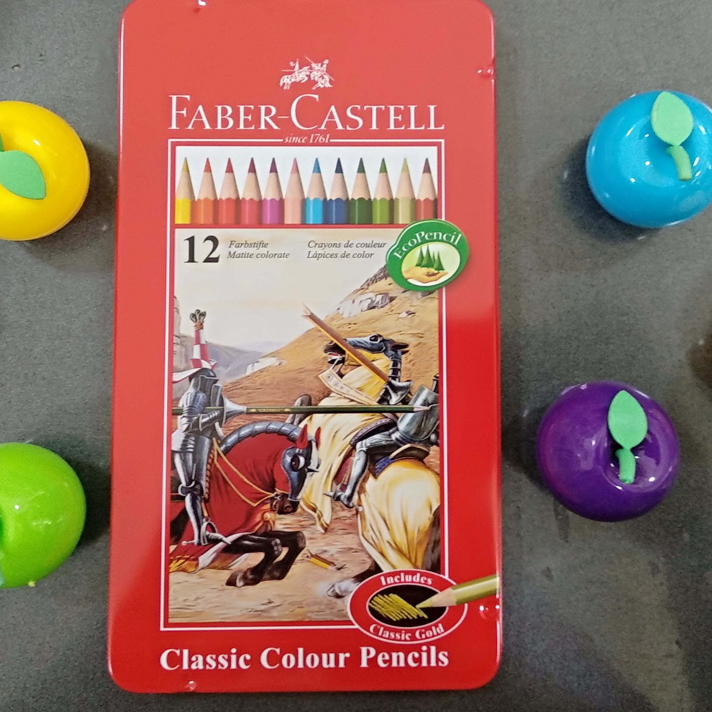 مداد رنگی 12تایی فلزی فابرکاستل