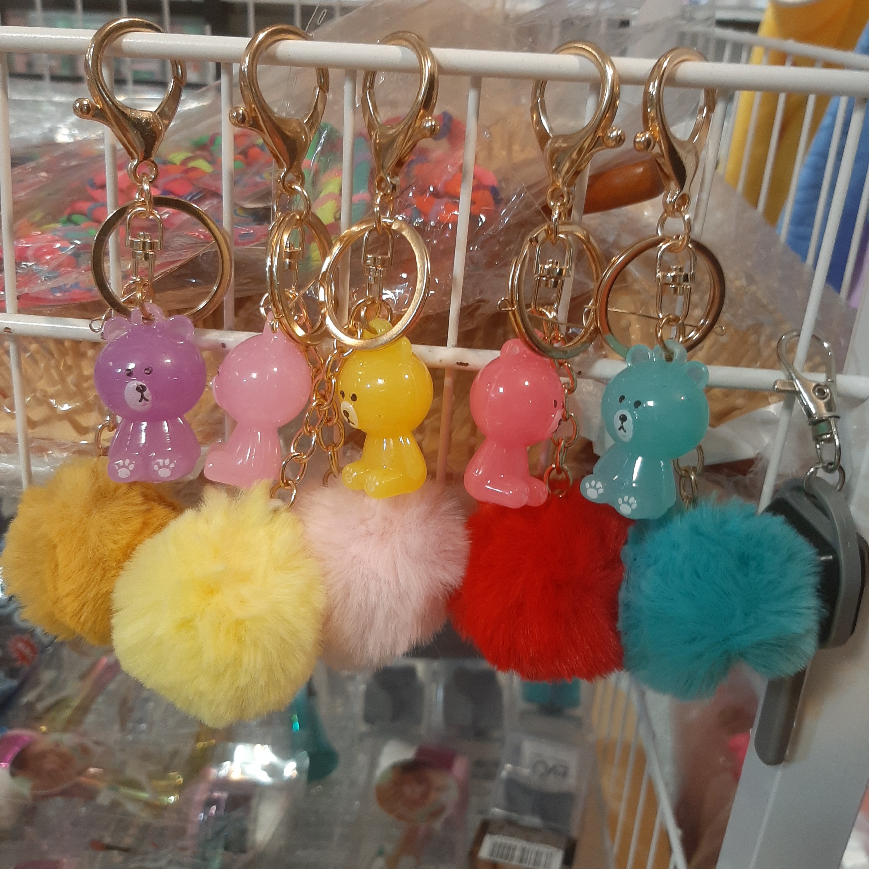 جاسوییچی جاکلیدی اکسسوری فانتزی  خرسی قلاب دار آویز