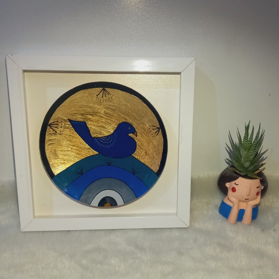 تابلو  چشم نظر  طرح پرنده