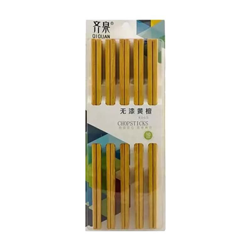 چاپستیک بامبو 10 جفتی طرح 3