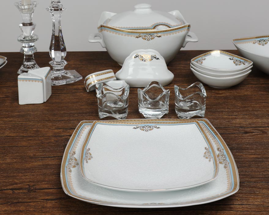 سرویس چینی 30 پارچه پردیس کاشان پاریس طرح شاینا