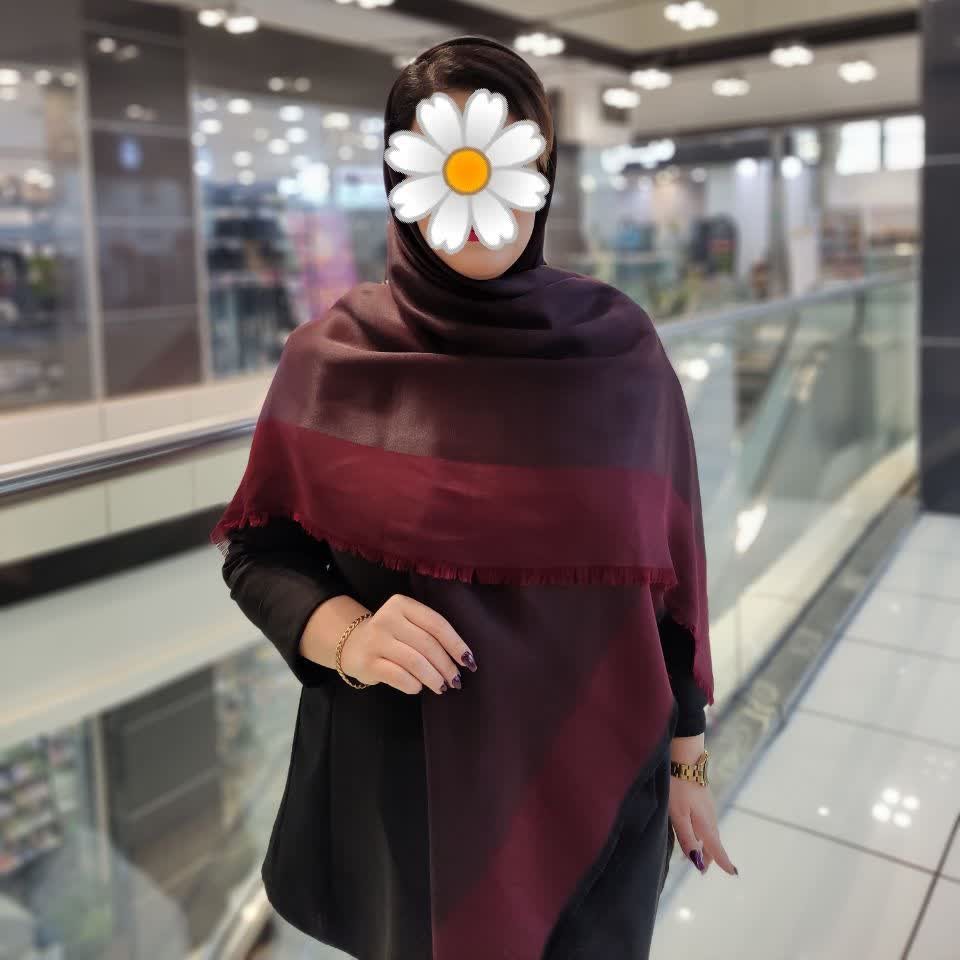 روسری قواره بزرگ بامبو زرشکی 140