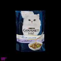 پوچ گربه گورمت (Gourmet) با طعم گوشت مدل Gourmet Perle Beef وزن 85 گرم