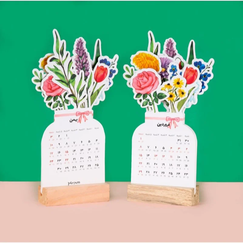 تقویم 1404 طرح گل